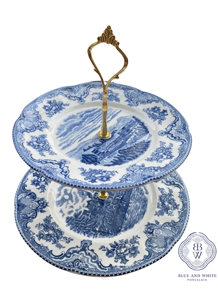 Blue Castle Two-Tier Plate