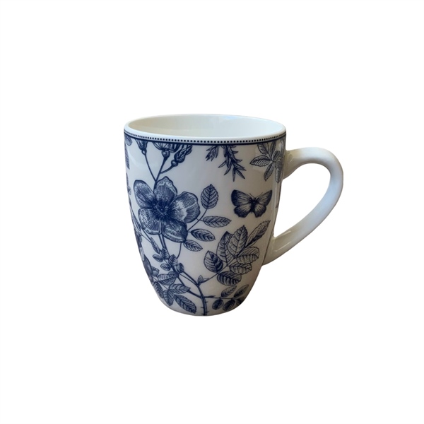 Blue Flower & Butterfly Small Mug