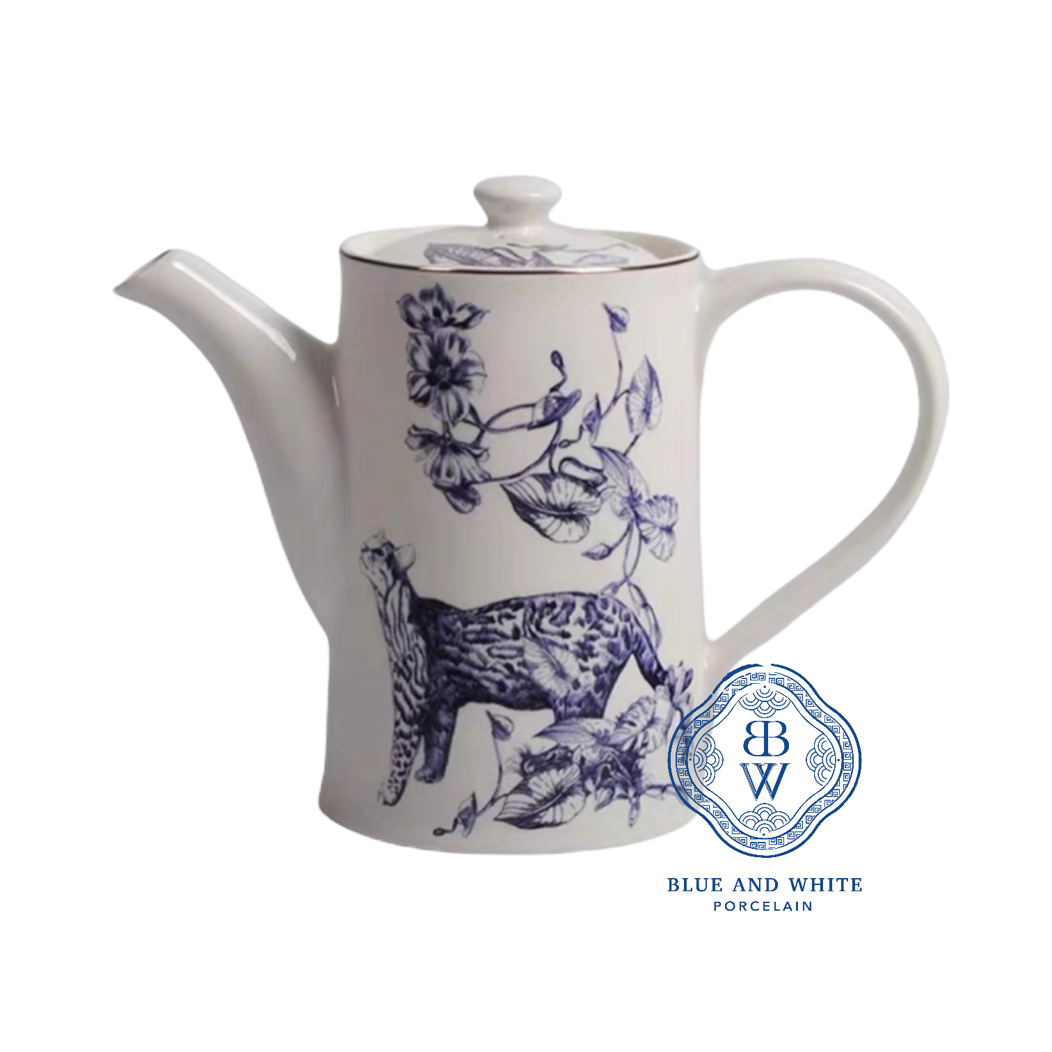 Blue Jungle Tea Pot