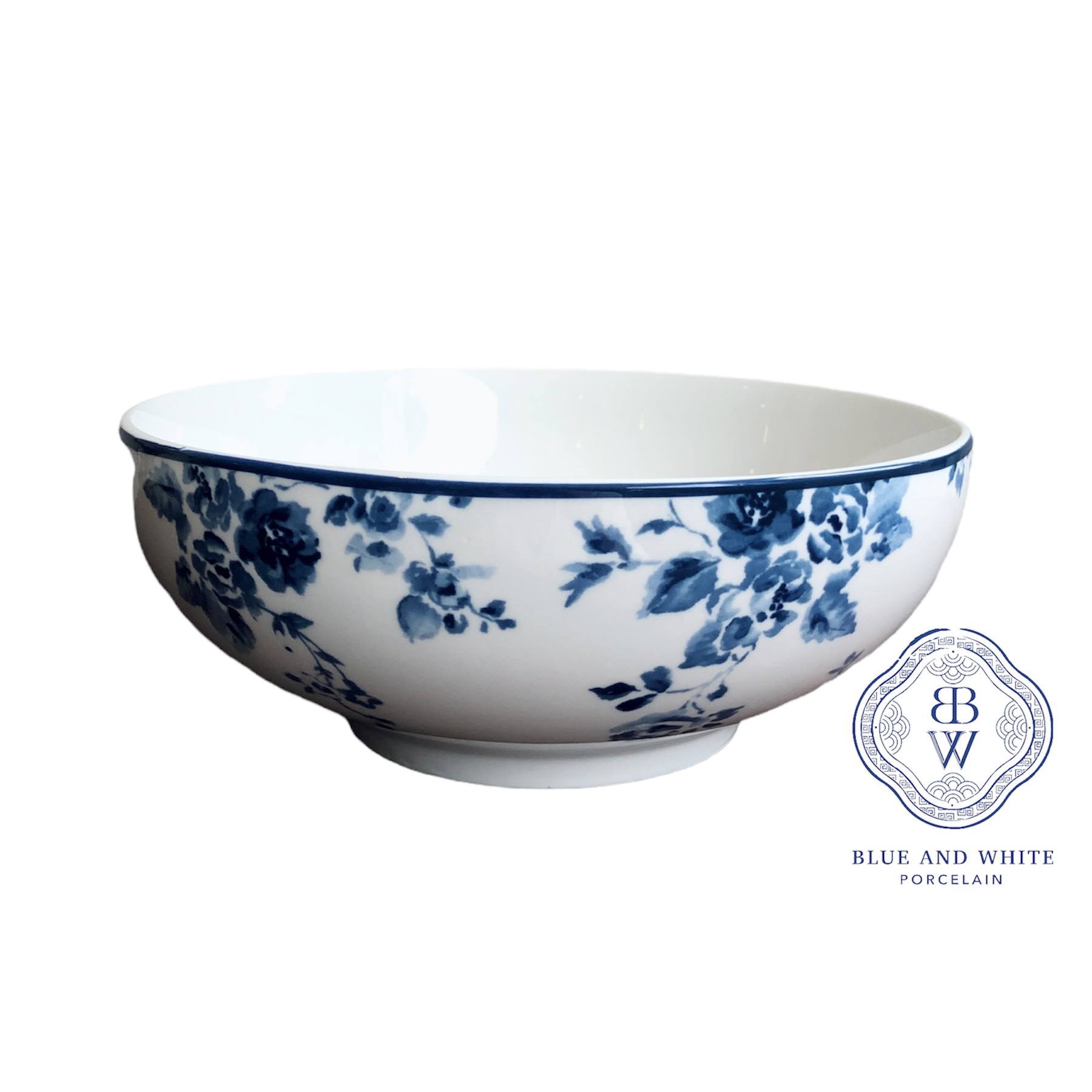 Blue Rose Large Bowl