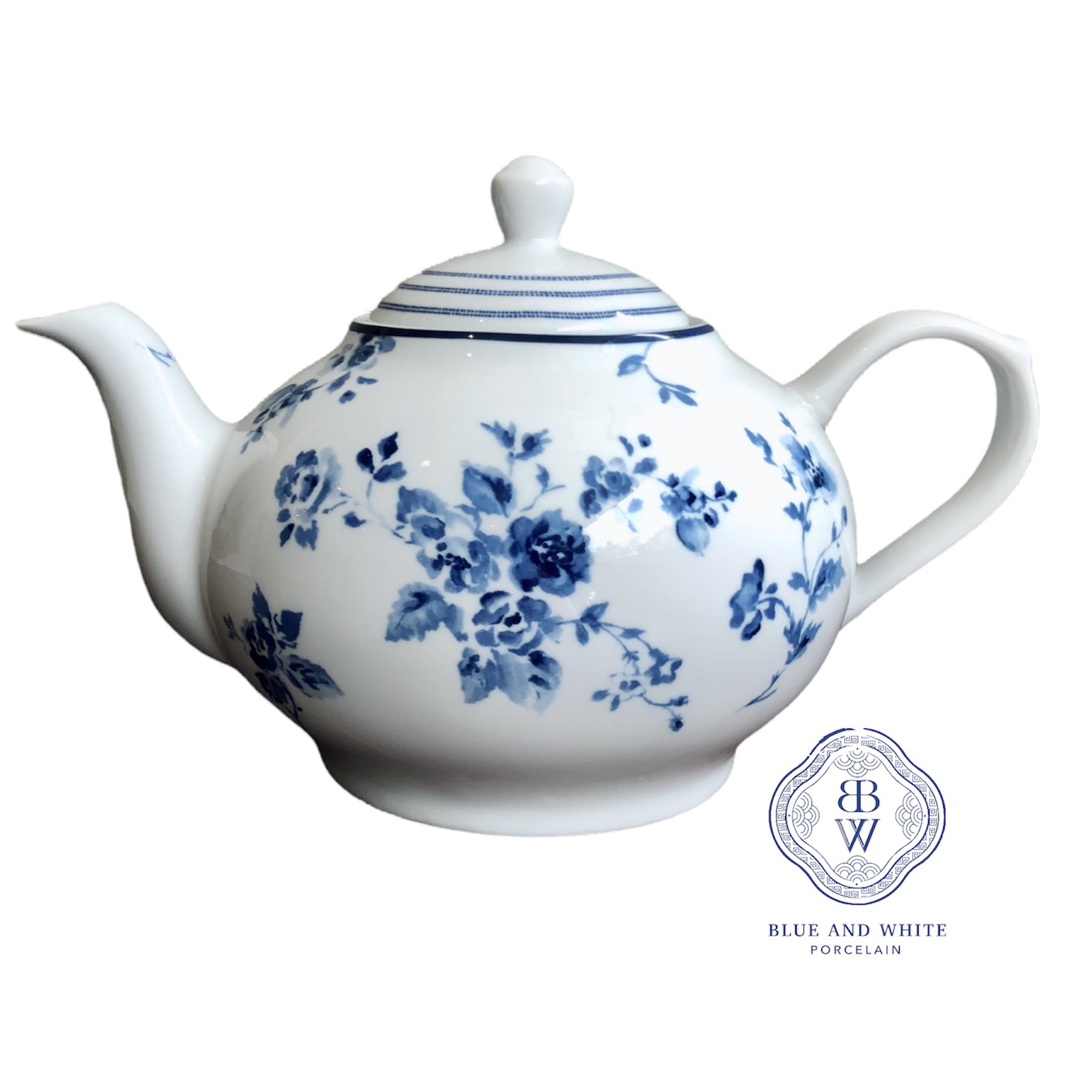 Blue Rose Tea Pot