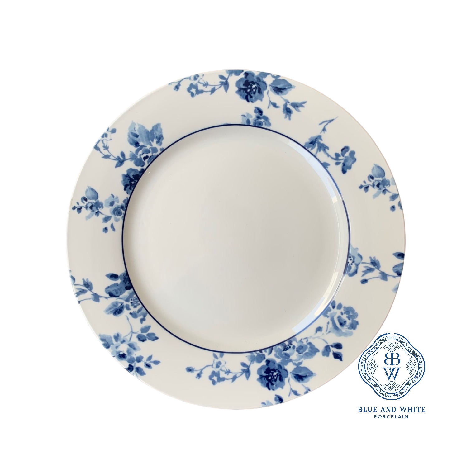 Blue Rose Flat Plate 26.7 cm