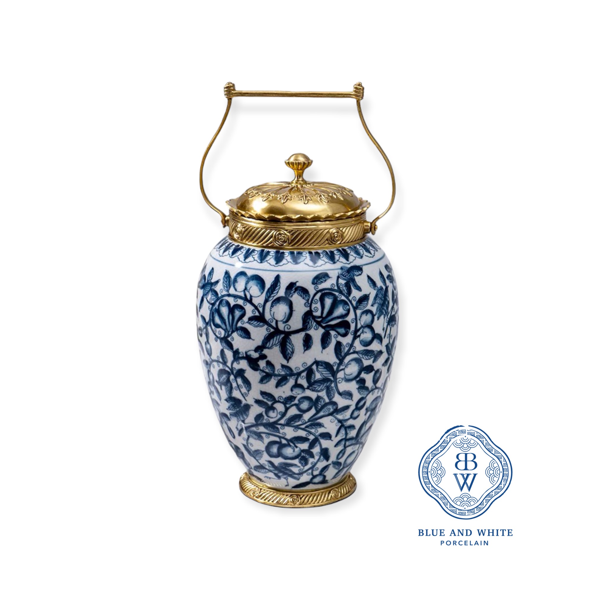 Hand-Painted Decorative Pot