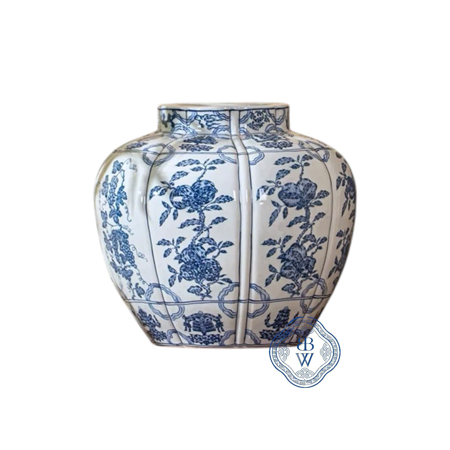 Lọ hoa dáng bí ngô Chinoiserie