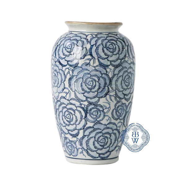 Rose pattern Vase - L Size