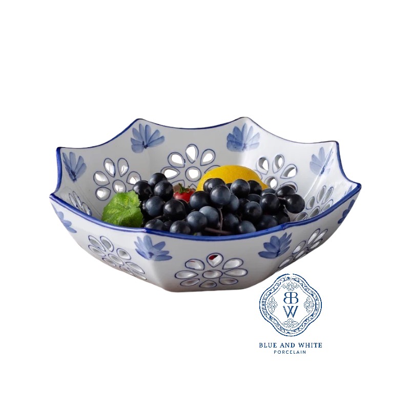 Oriental Flower Fruit Plate - L Size