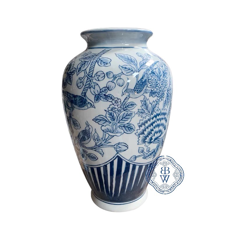 Vase - Dáng Tròn Chim Hoa